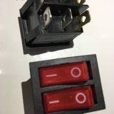 KCD6雙聯(lián)船型開(kāi)關(guān)6腳2檔帶燈 取暖器電餅鐺油汀電源雙聯(lián)開(kāi)關(guān)配件