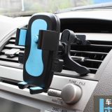 汽車載新款出風(fēng)口手機架出吹風(fēng)口車載空調(diào)口手機支架（含帶包裝）