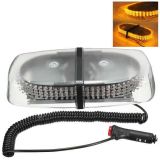 琥珀色240LED 12V DC/20W爆閃警示燈汽車橢圓型吸頂燈28*14*9cm