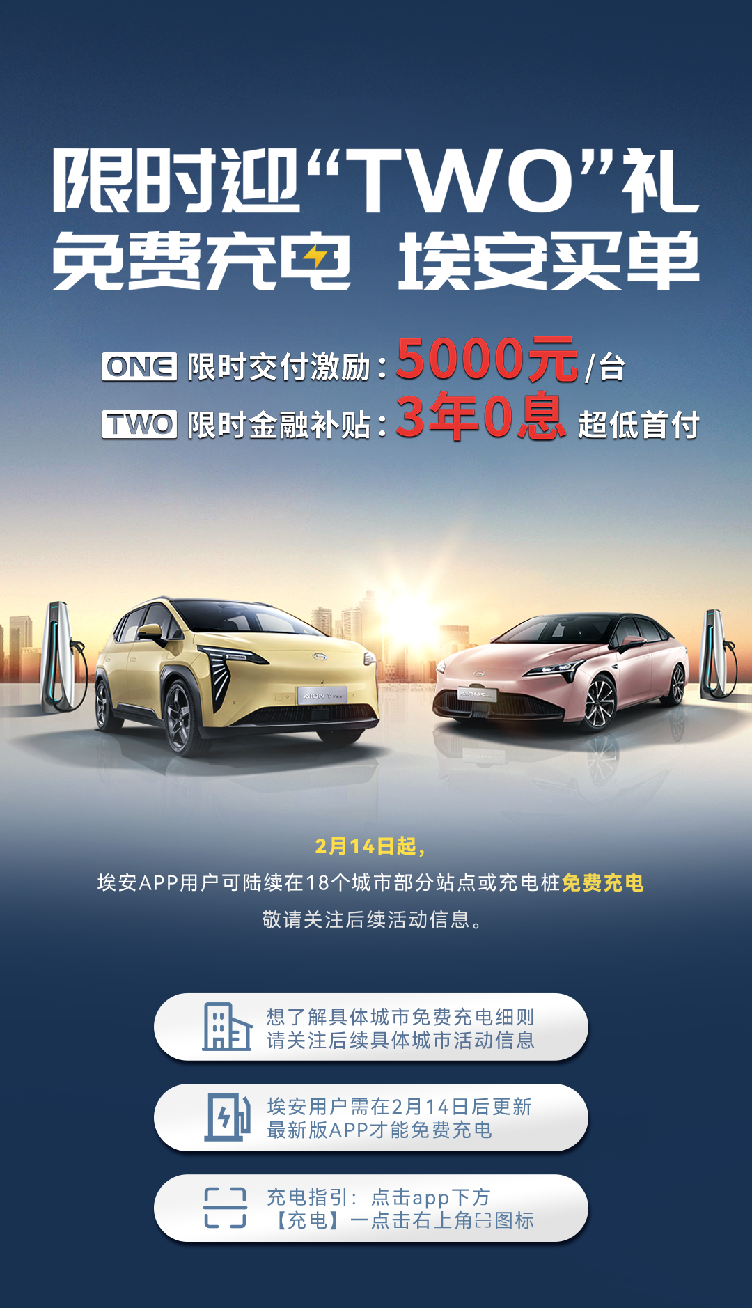 廣汽埃安在18個(gè)城市開放兩個(gè)半月的免費(fèi)充電站